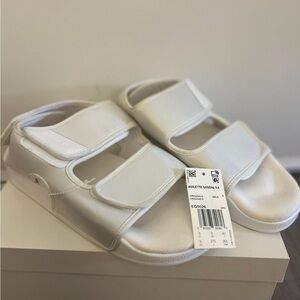 Adidas White Sandals with Velcro Straps